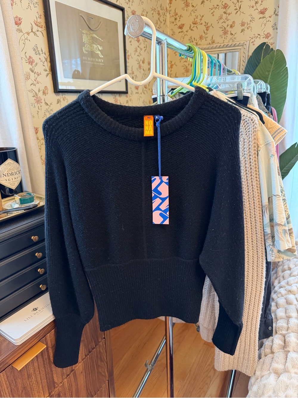 NWT No Name Naked Cashmere black sweater sz S
